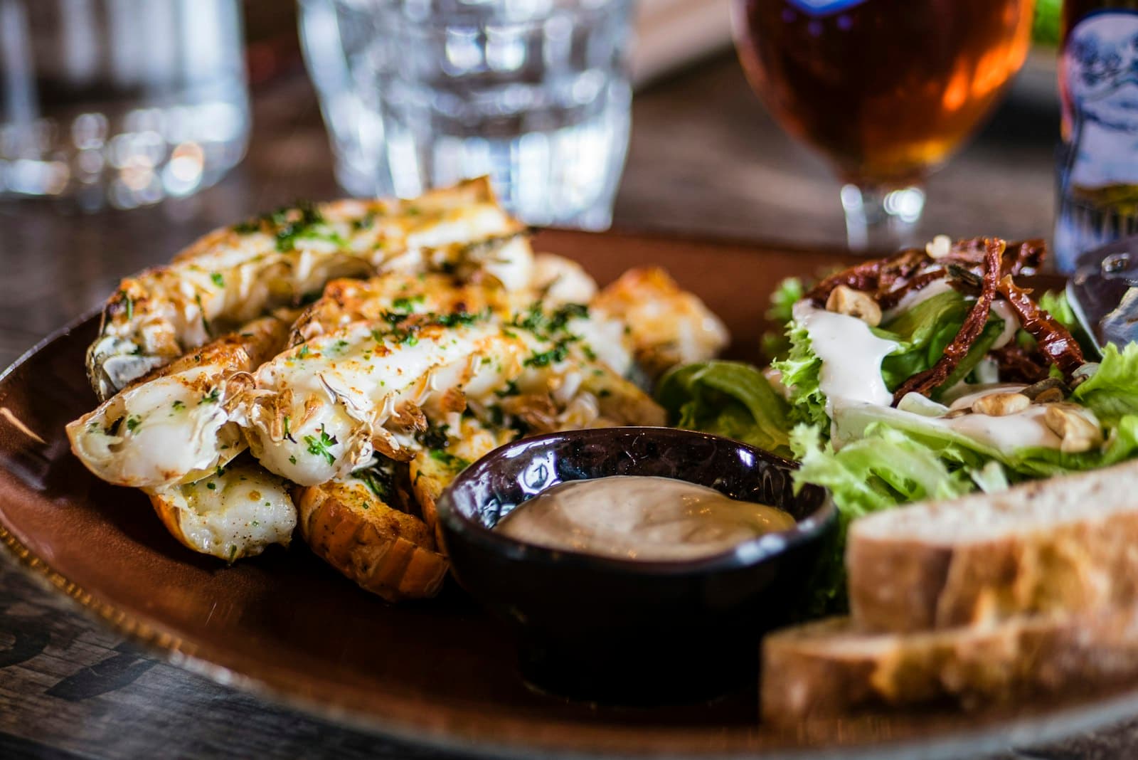 Grilled langoustines