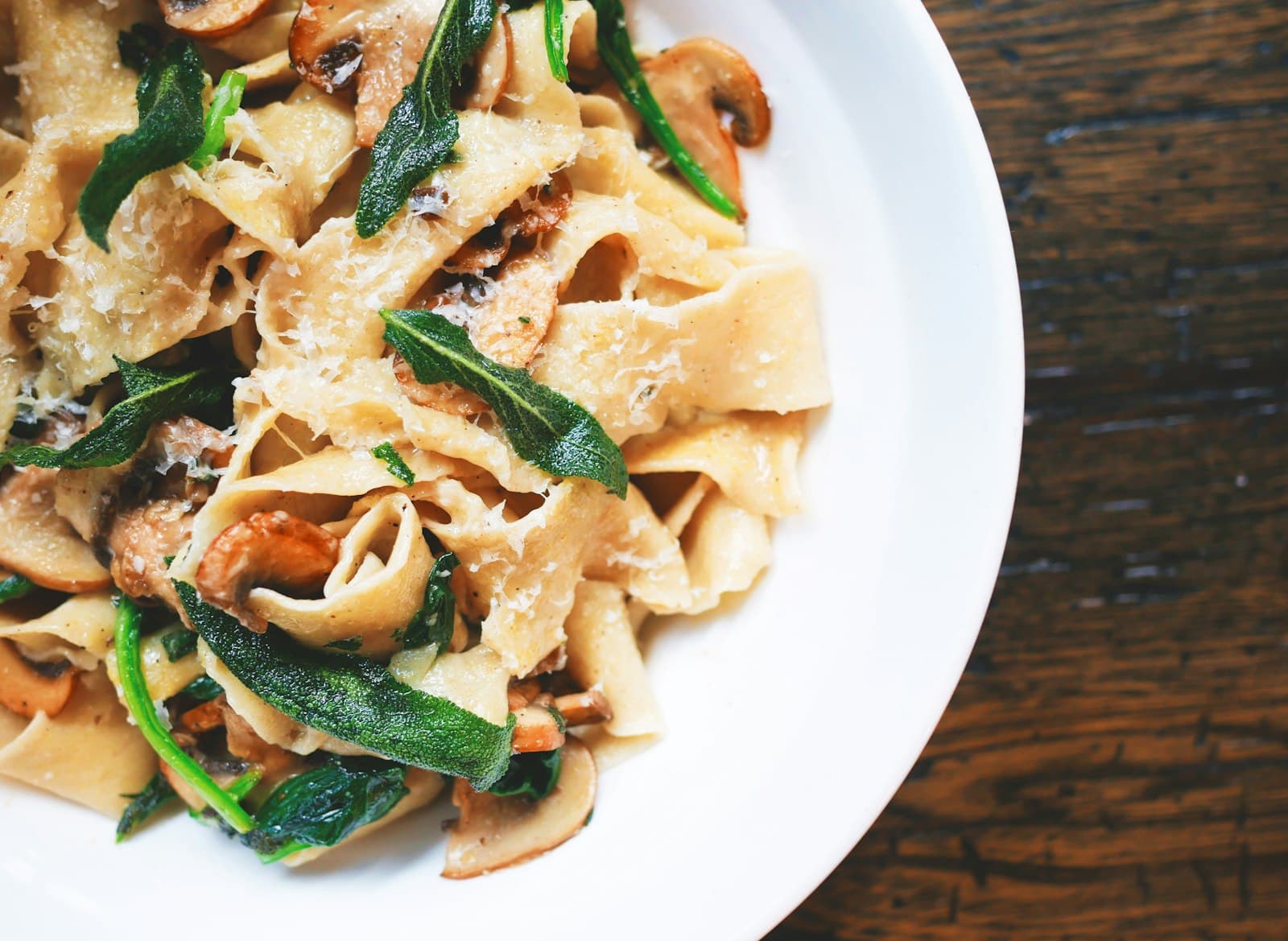 Pappardelle, mushroom and sage